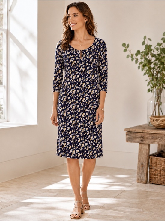 Boden Dresses & Skirts - Boden Portobello Floral Midi Dress Navy Yellow White Size 6L whimsical ditsy